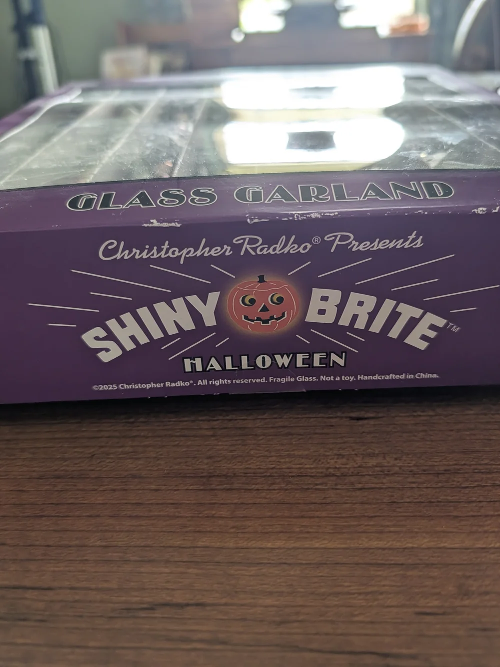 Christopher Radko Shiny Brite Halloween Glass Garland- Ghost Beads